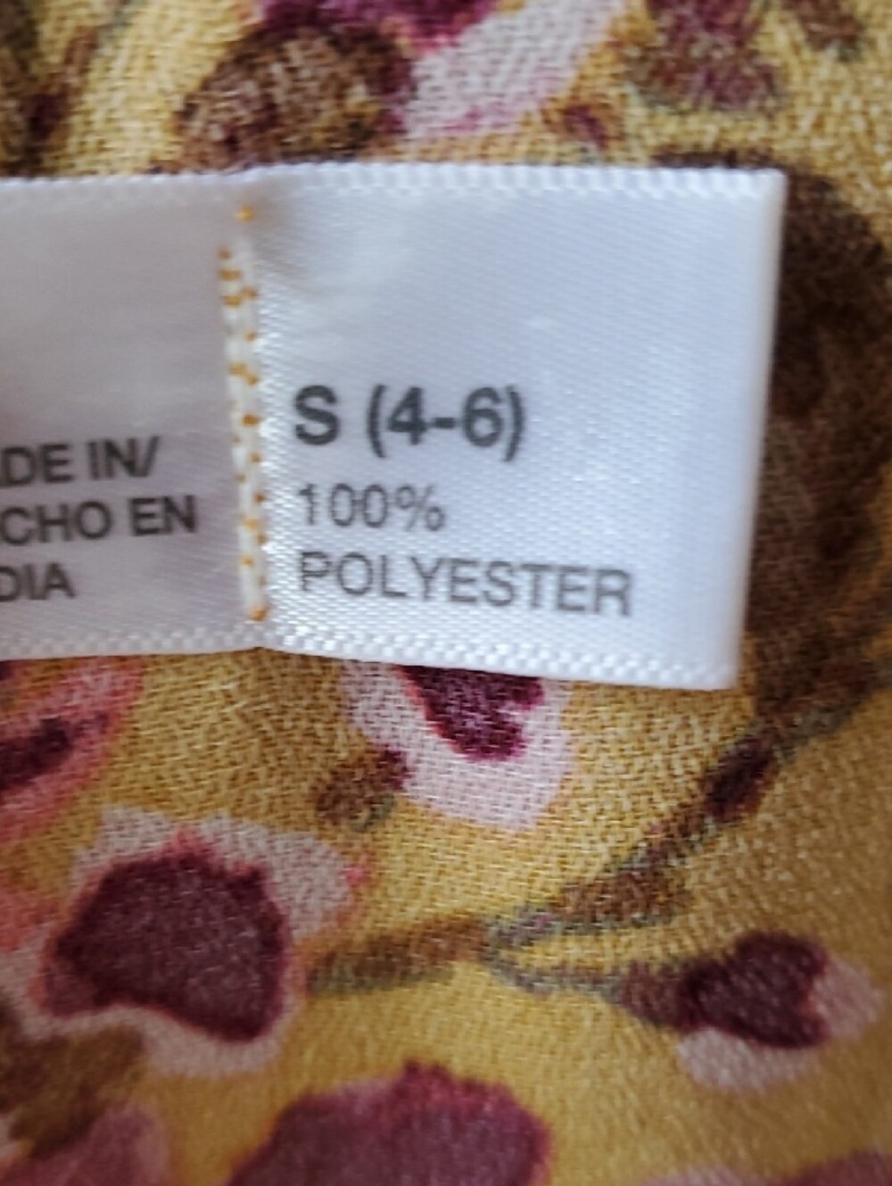 Time and Tru Mustard Yellow Floral Maxi Dress - Picture 3 of 10